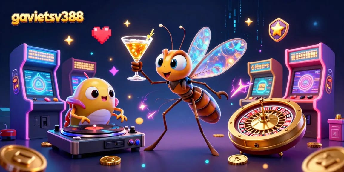 Join the excitement at gavietsv388 with a vibrant 3D illustration showcasing engaging casino elements.