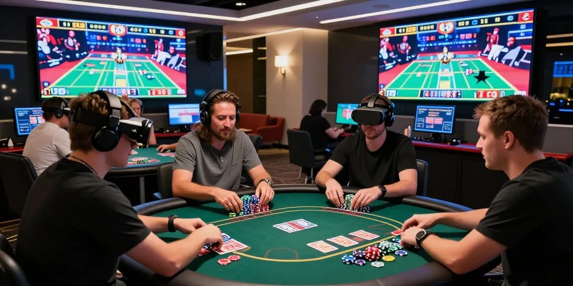 Exciting gaming scene depicting players enjoying rikvip live online games with vibrant atmosphere and interactive setup.