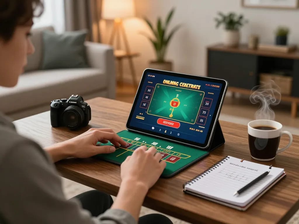 Engaged player enjoying blackjack online at home, showcasing 98win’s vibrant gaming features
