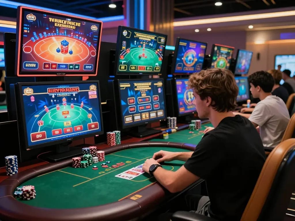 Engaged player strategizing in a 79win online casino gaming session.