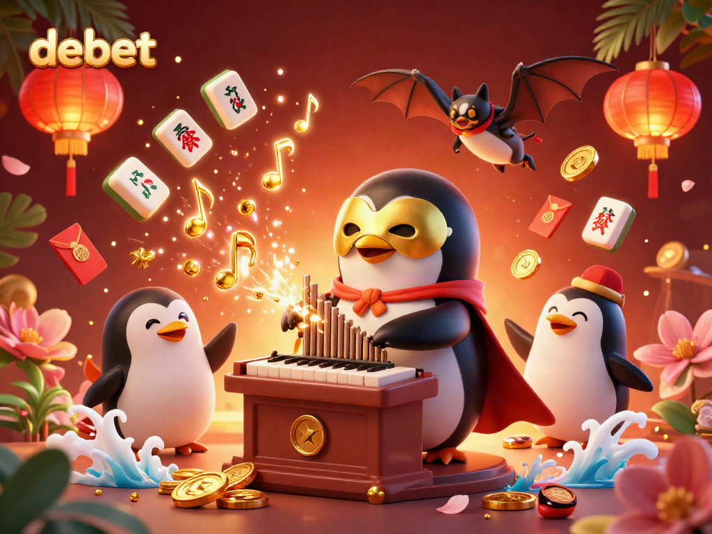 Engage with the debet platform in a festive atmosphere filled with golden coins and vibrant elements celebrating gaming excitement.