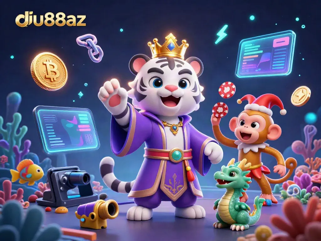 Experience thrilling fish shooting action at du88az with vibrant characters and dynamic casino elements.