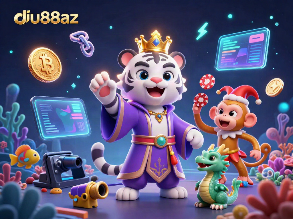 Experience thrilling fish shooting action at du88az with vibrant characters and dynamic casino elements.