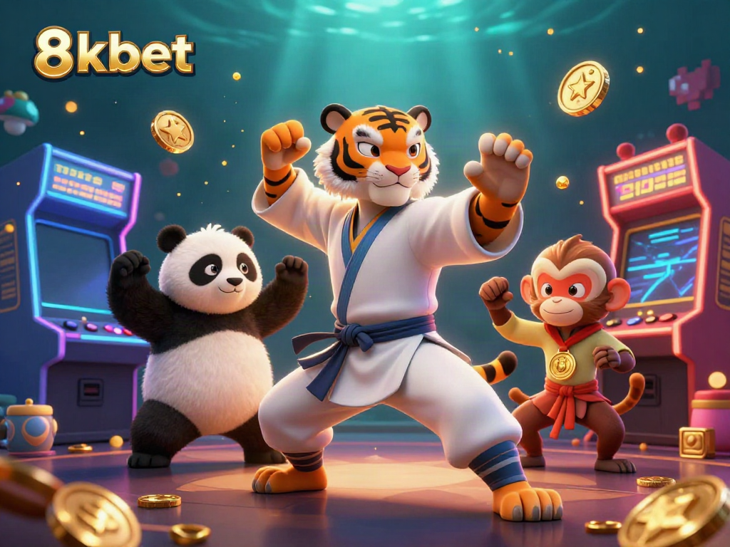 Experience thrilling gameplay at 8xbet with vibrant characters and dynamic casino elements showcased.