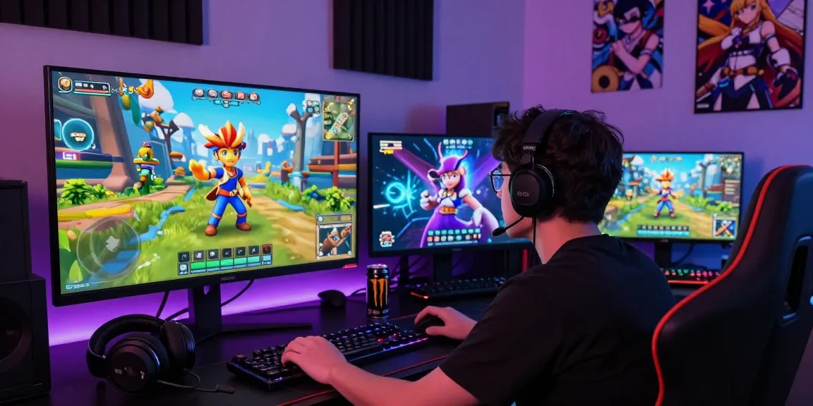 Player exploring real hentai games in vibrant virtual environment with engaging 3D characters.