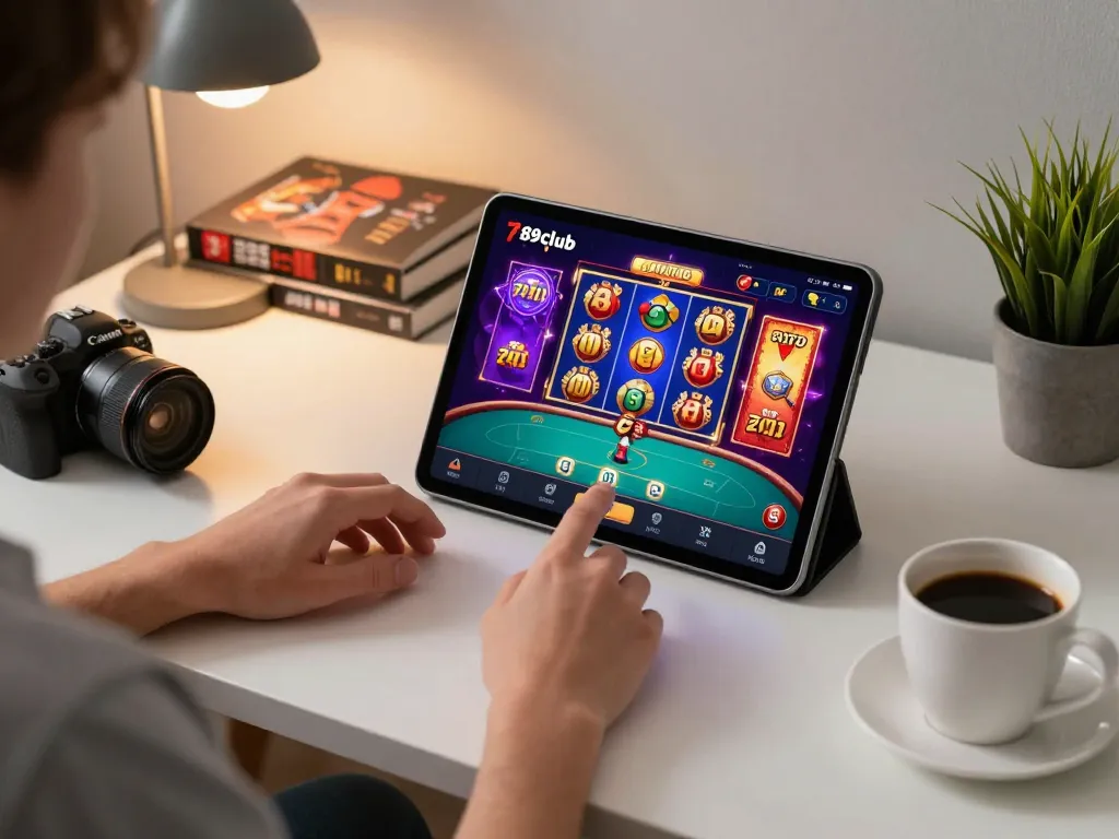 Engaging with the 789club app on a tablet for an exciting online gaming experience.
