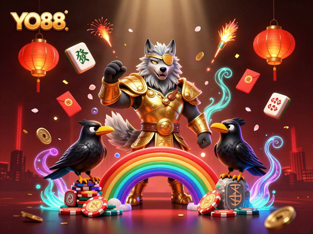 Engage in exciting gameplay at YO88 with a vibrant 3D casino scene filled with adventure.