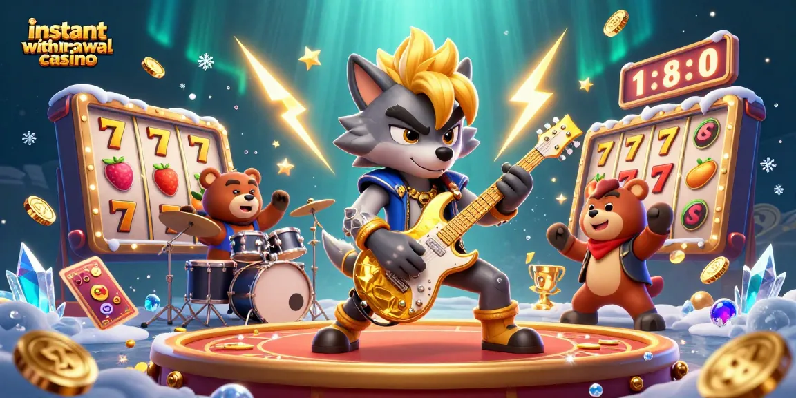 Experience rapid payouts at an instant withdrawal casino with lively characters and casino elements.