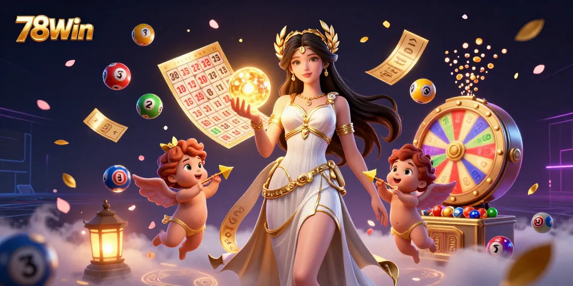 Engage with 78Win through an enriched lottery gaming experience featuring vibrant colors and dynamic elements.
