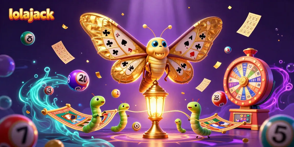 Experience the excitement of lolajack with vibrant casino scenes blooming around a majestic moth.