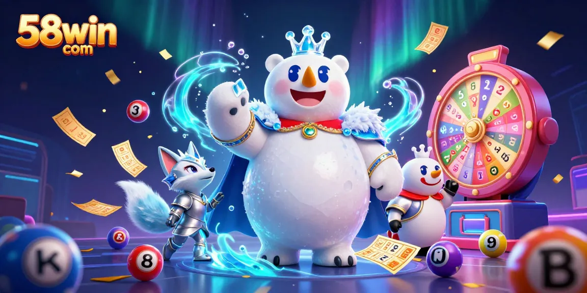 Engage with thrilling arcade fun at 58win com, featuring vibrant lottery balls in an electrifying gaming scene.