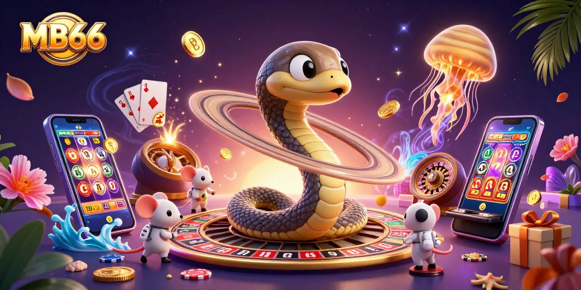 Bet on MB66 with the Saturn ring snake roulette and vibrant space casino elements.