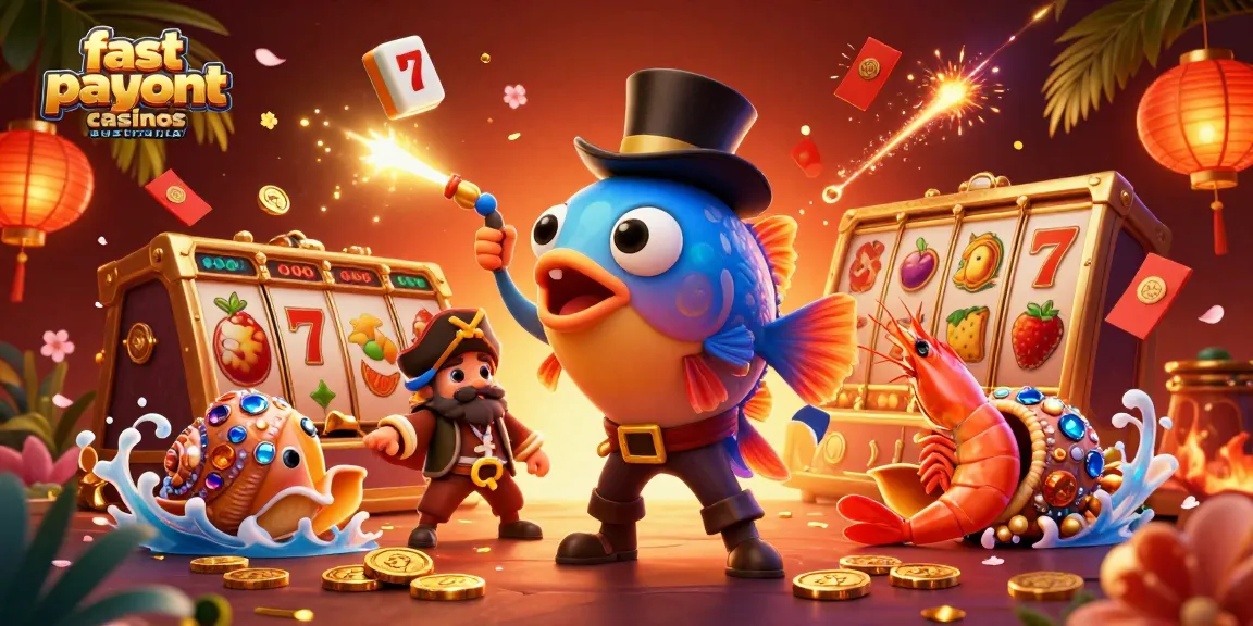 Experience fast payout casinos Australia with a vibrant scene featuring lively sea creatures and casino elements.