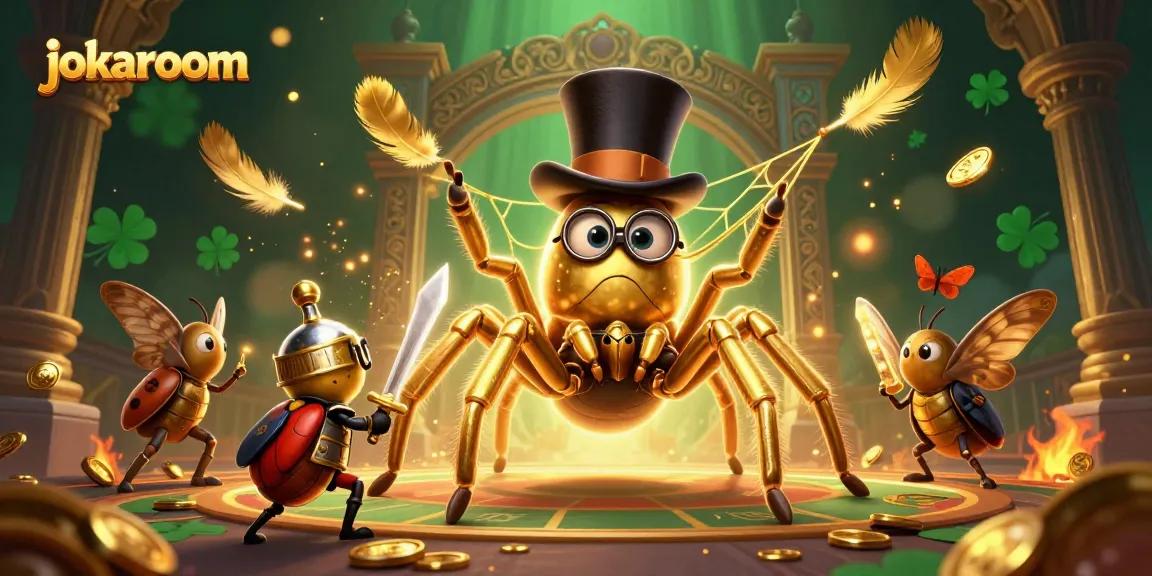 Engage with jokaroom's thrilling casino atmosphere featuring vibrant 3D characters and gaming elements.