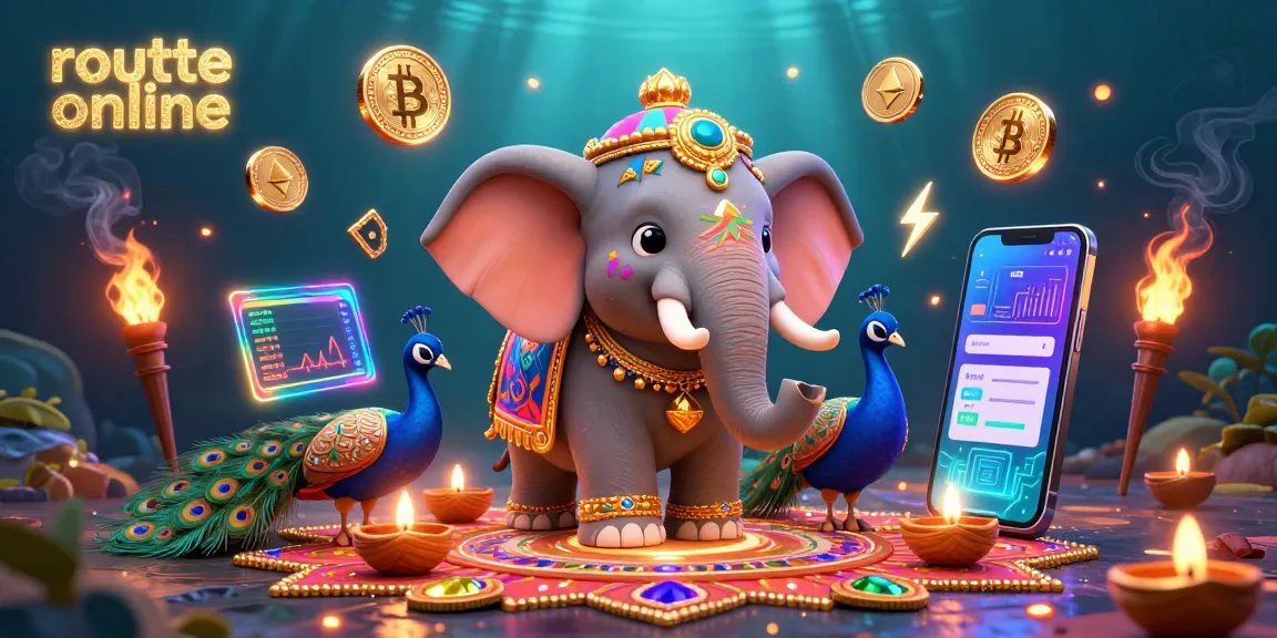 Win big with roulette online in this enchanting Diwali-themed casino illustration featuring vibrant characters and dynamic crypto elements.