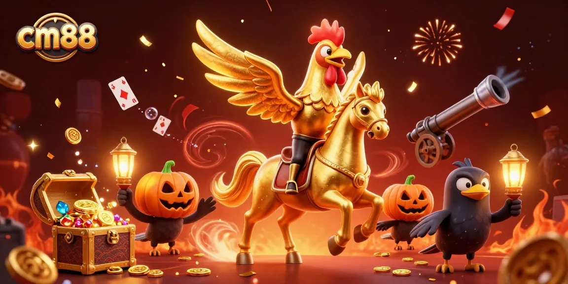 Win big at cm88 with this vibrant 3D casino scene featuring engaging characters and dynamic game elements.