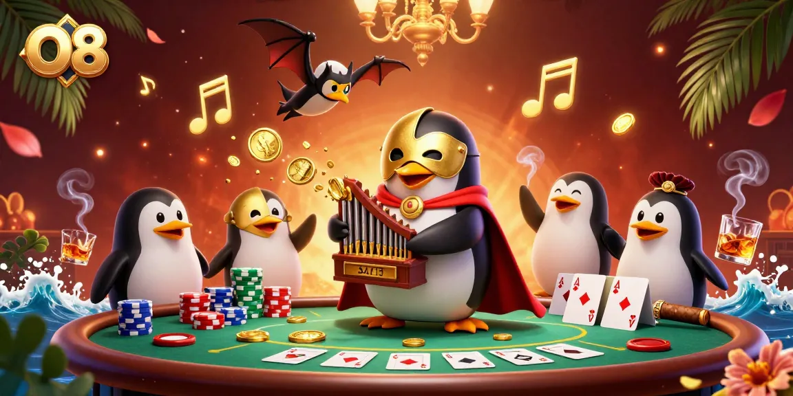 O8 captures the excitement of online gambling with a vivid 3D casino scene showcasing rich poker gameplay.