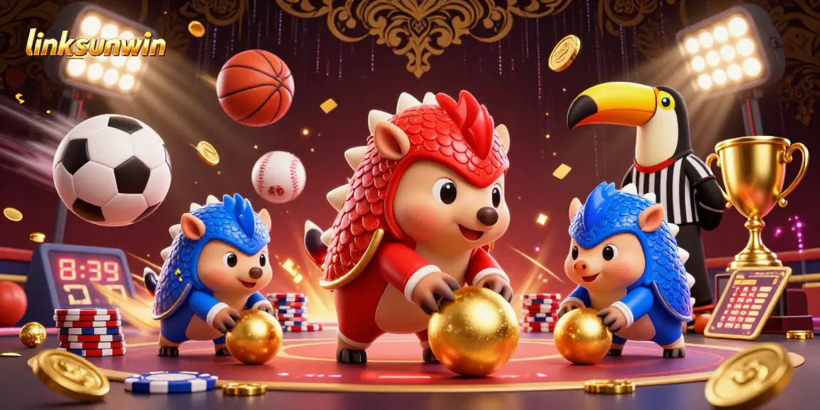 Engage in high-energy gaming action with linksunwin's colorful casino pangolin showdown.