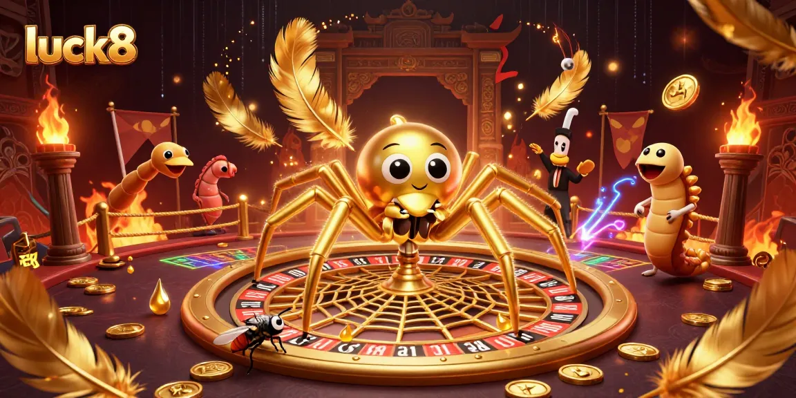 Place bets at luck8 with excitement and dynamic gambling elements in a 3D illustration.