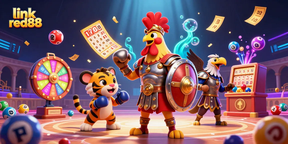 Experience the thrills of the lottery with link red88's vibrant scene featuring colorful lottery balls and a dynamic atmosphere.